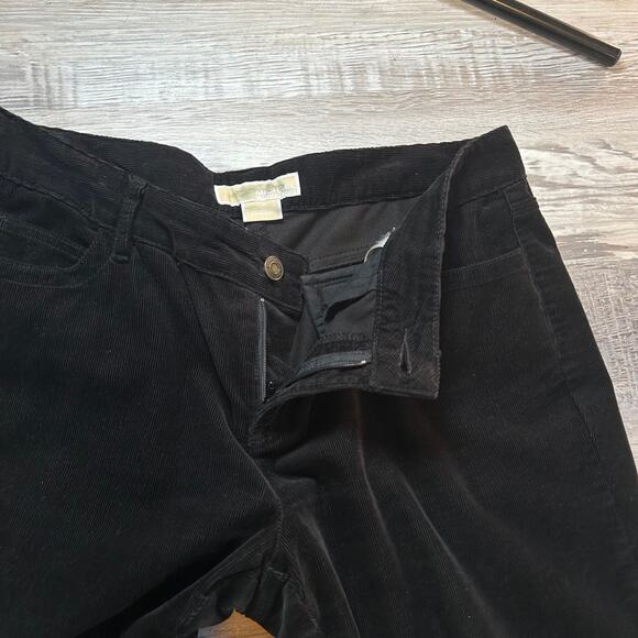 Vtg Y2K Michael Kors Black Corduroy Flare Pants Studded Pocket Low Rise 10P - Picture 4 of 9